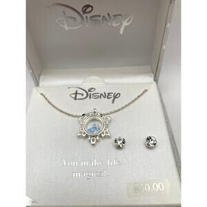 Disney Necklace with Charms and Earrings- Box *Earrings are from different Set